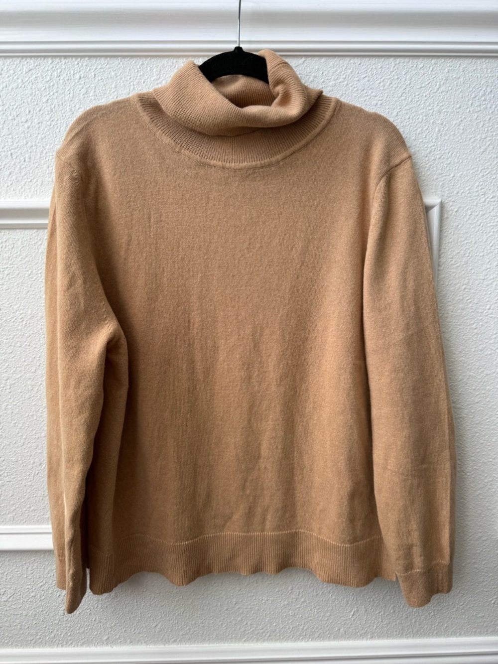 Barbour Pendle Roll Collar Wool Blend Camel Turtleneck US 14 - Picture 10 of 12